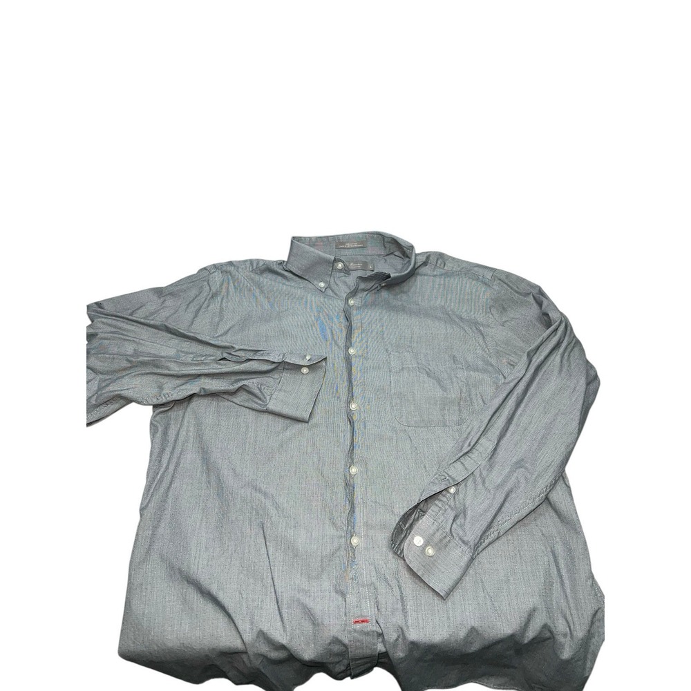 Daniel Cremieux casual long sleeve button‎ up size L 100% Cotton Gray